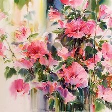 Схема вышивки «Цветы.Акварель»