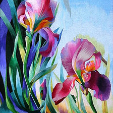 Схема вышивки «ирисы»