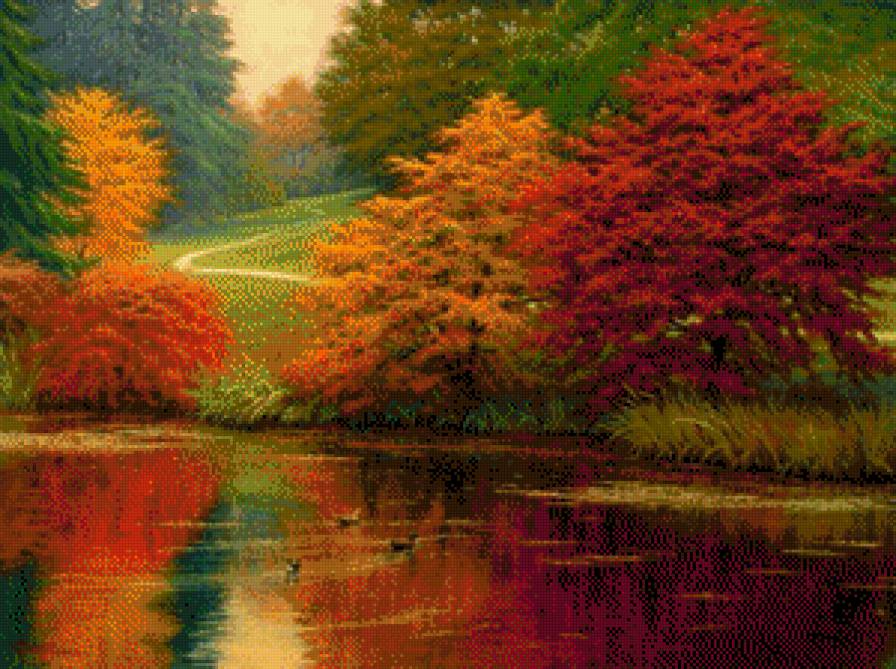 Осень.Чарльз Уайт - живопись, чарльз уайт, пейзаж - предпросмотр