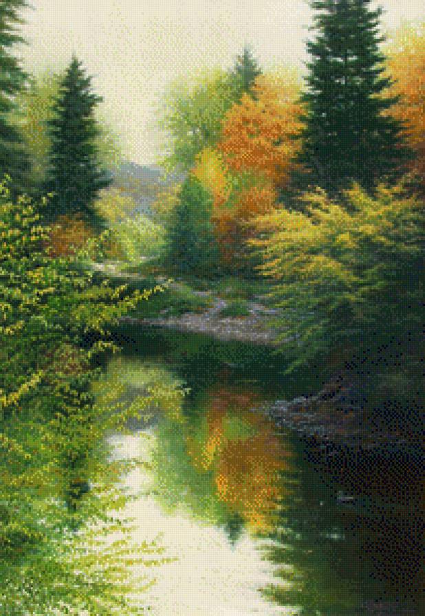 берег.Чарльз Уайт - живопись, чарльз уайт, пейзаж - предпросмотр