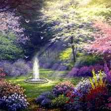 Схема вышивки «Фонтан.Чарльз Уайт»