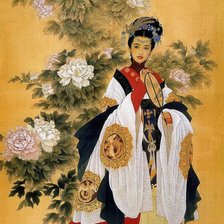 Схема вышивки «Японка»