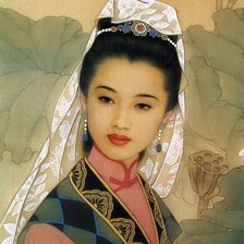 Схема вышивки «Восточная девушка»