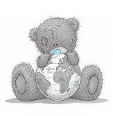 мишка с глобусом