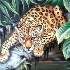 Схема вышивки «леопард4»