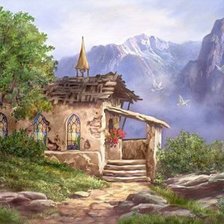 Схема вышивки «пейзаж»