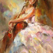 Схема вышивки «wiolonczelistka»