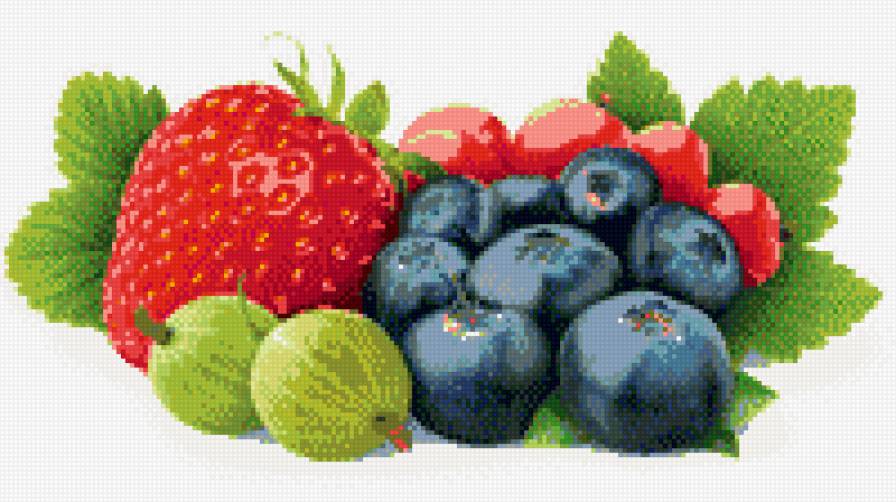 Натюрморт - виноград, кухня, еда, черника, фрукты, натюрморт - предпросмотр