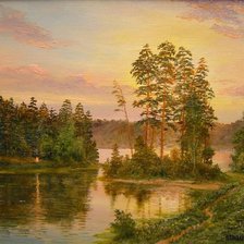 Схема вышивки «речушка»