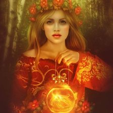 Схема вышивки «лесная нимфа»