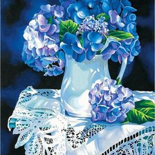 Схема вышивки «Цветы в вазе»