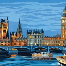 Схема вышивки «Вечерний Лондон»