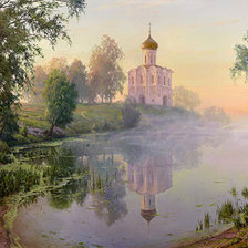 Схема вышивки «утро на нерли»