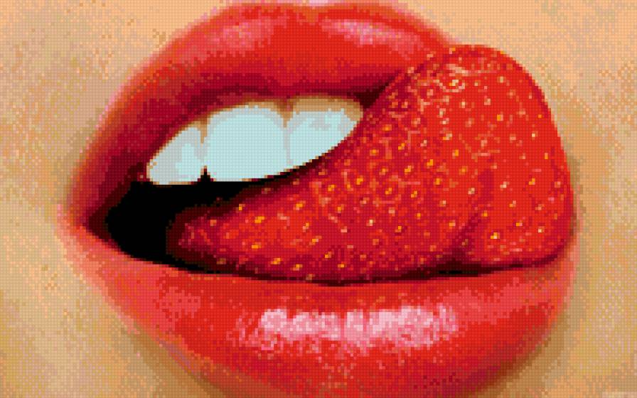 клубничка - клубника, губы - предпросмотр