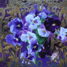 Схема вышивки «анютки»