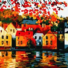 Схема вышивки «Городской пейзаж»