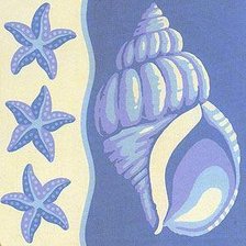 Схема вышивки «Ракушка и морские звезды»