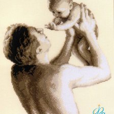 Схема вышивки «папа и малыш»