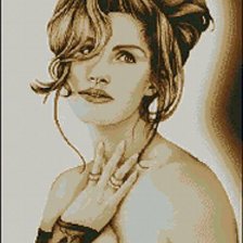 Схема вышивки «девушка»