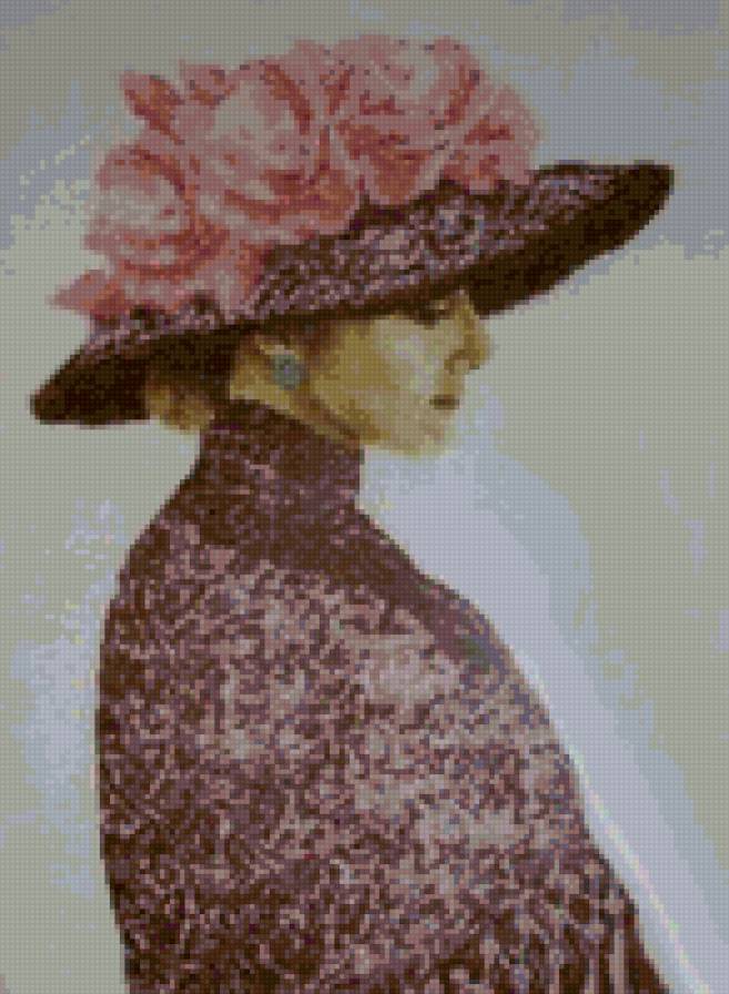 дама в шляпе - предпросмотр