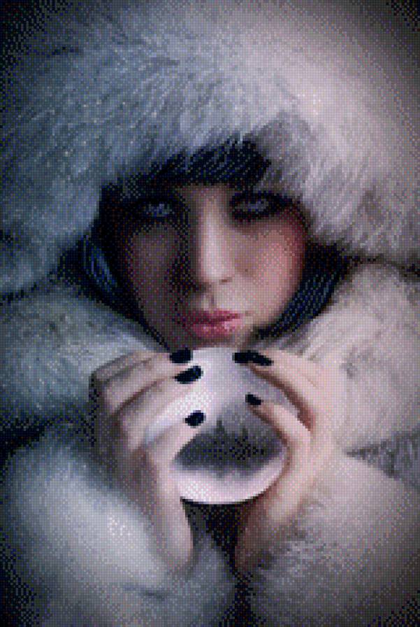 снежная сказка - зима, девушка - предпросмотр