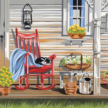 Схема вышивки «Утро на веранде»