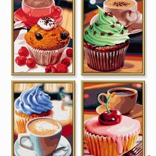 Схема вышивки «Полиптих"Кексы"»