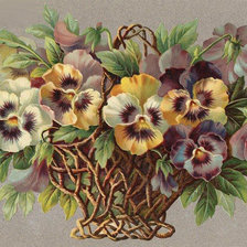 Схема вышивки «Анютины глазки»