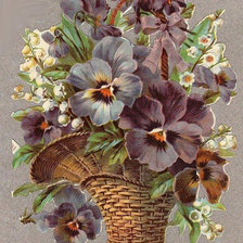 Схема вышивки «Анютины глазки»