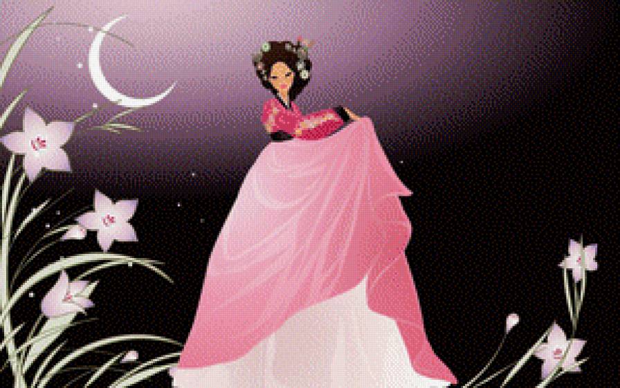 Moonflower - япония, гейша - предпросмотр