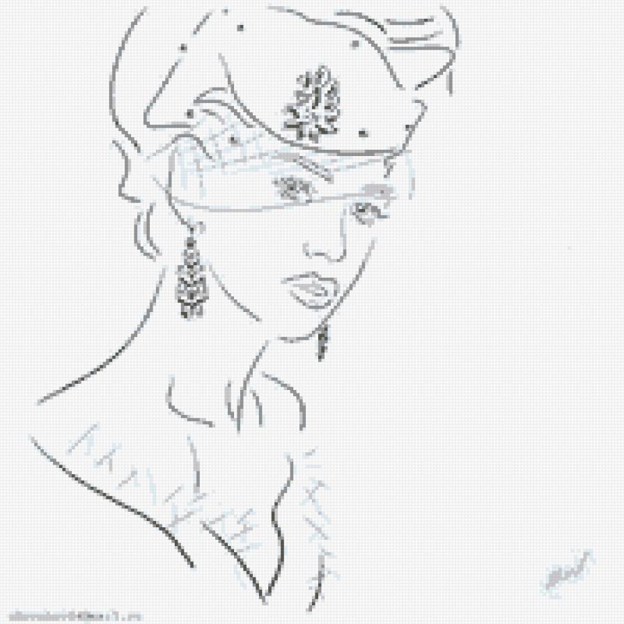 силуэт - портрет, девушка, силуэт - предпросмотр