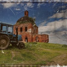 Схема вышивки «Трактор»