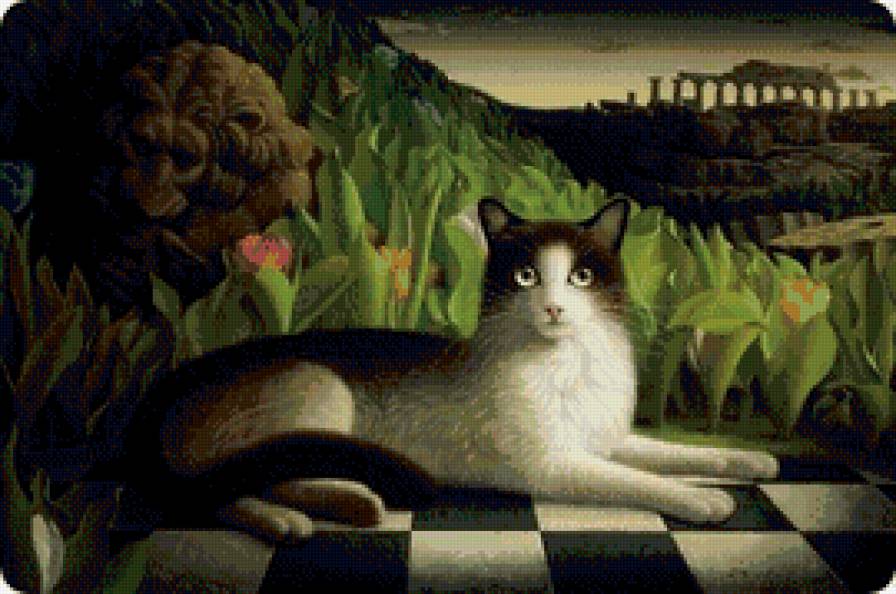 Кошечка - сад, кошка - предпросмотр