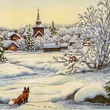 Схема вышивки «зима»