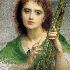 ქალი მწვანე კაბით..პორტრეტი