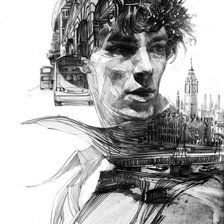 Схема вышивки «Лондон_Шерлок»