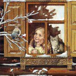 Схема вышивки «зима»