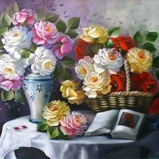 Схема вышивки «Розы»