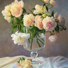 Схема вышивки «пионы»