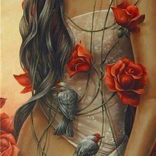 Схема вышивки «красавица»