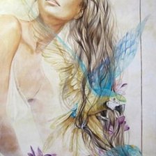 Схема вышивки «девушка с птицами»