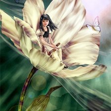 Схема вышивки «дюймовочка»