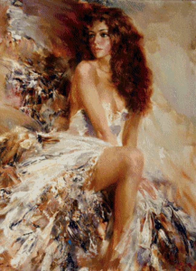 Девушка - девочка, живопись, фэнтэзи, девушка, арт - предпросмотр