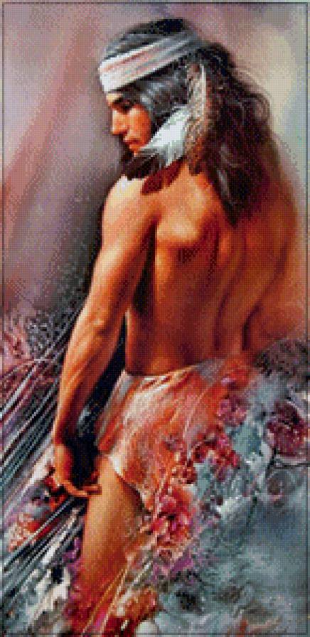 Индейский парень - парень, индеец - предпросмотр