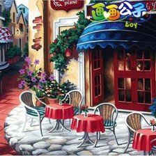 Схема вышивки «Уличное кафе»