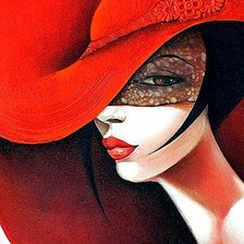 Схема вышивки «Женщина-загадка»