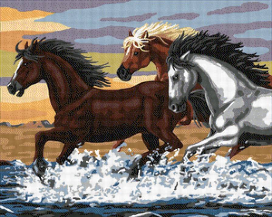 Лошадки - лошади, животные - предпросмотр