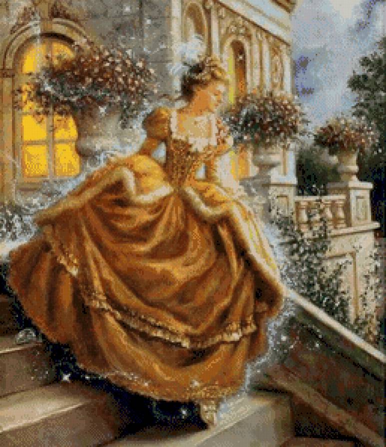 побег с бала - девушка, золушка, ступеньки - предпросмотр