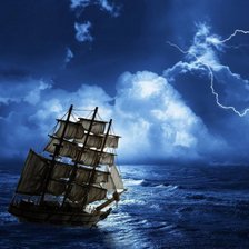 Схема вышивки «корабль»