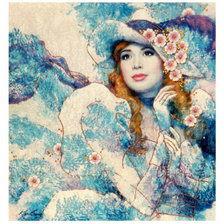 Схема вышивки «девушка загадка»